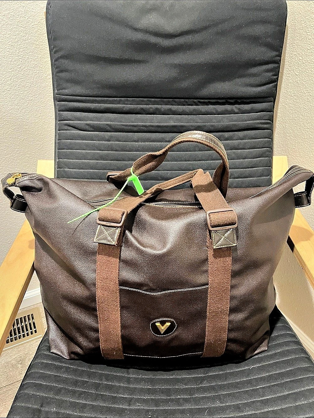 Valentino Brown XL Weekender Tote